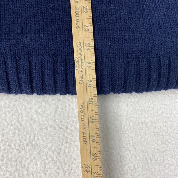 Vtg Campus Sweater Vest Mens Sz L Blue Cardigan Virgin Acrylic Reversible Sherpa - Picture 16 of 16